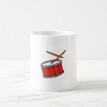 Rojo del tambor tazas
