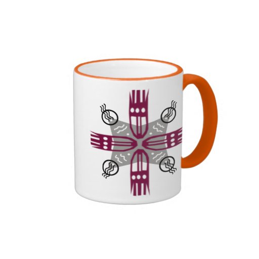 rojo del tornado de la pata de oso taza