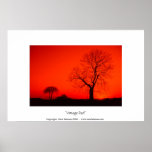 Rojo del vintage poster