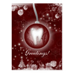 Rojo dental de Borgoña de la postal del navidad