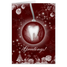 Rojo dental de la tarjeta de Navidad