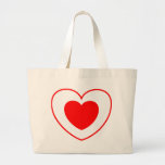 Rojo doble del corazón bolsas