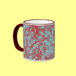 Rojo e imagen digital de la turquesa tazas