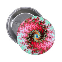Rojo en espiral doble verde del fractal pin