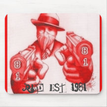 , (rojo) EsT. 1981 Tapetes De Ratón