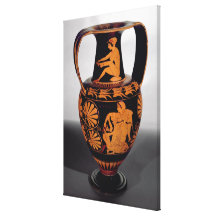 Rojo-figura amphora del ático que representa un st impresiones en lienzo estiradas