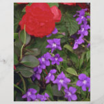 Rojo grande con pequeña púrpura flyer personalizado