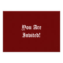 rojo Halloween del palo de vampiro 7x5 Invitaciones Personalizada