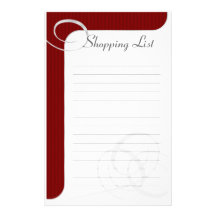 Rojo inmóvil alineada día de fiesta/plata papelería personalizada