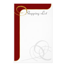 Rojo inmóvil/oro del día de fiesta papelería personalizada