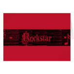 Rojo interno de la invitación del carruaje de Rock Tarjeta