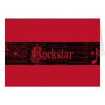 Rojo interno de la invitación del carruaje de Rock Tarjeta