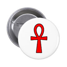 Rojo jeroglífico egipcio de la llave de la vida de pins