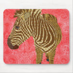 Rojo Mousepad de la cebra del vintage Tapetes De Ratones