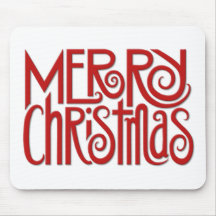 Rojo Mousepad de las Felices Navidad