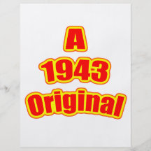 Rojo original 1943 flyer a todo color
