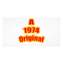 Rojo original 1974 tarjeta personal con foto