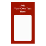 Rojo oscuro con el área y el texto blancos plantilla de tarjeta de negocio