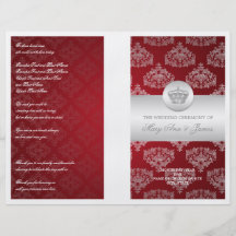 Rojo real de la corona del programa del boda tarjeta publicitaria