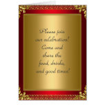 Rojo real de la invitación de la fiesta de cumplea felicitacion 