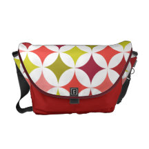 Rojo retro geométrico moderno y cal bolsa de mensajeria 