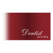 Rojo simple de la tarjeta de visita del Orthodonti