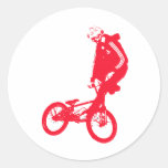 ROJO transparente de BMX 3 Pegatinas