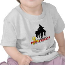 Rojo viernes de la ayuda camisetas