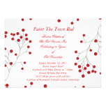 Rojo y blanco de la invitación del día de fiesta d invitaciones