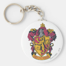 Rojo y oro del escudo de Gryffindor Llaveros