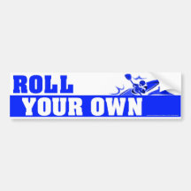 RollYourOwnBlue Etiqueta De Parachoque
