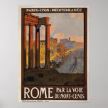 Roma a través del poster del viaje de Mont-Cenis