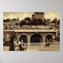 Roma, artefactos del romano de Foro Poster