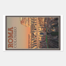 Roma - Colosseum y la luna Etiqueta