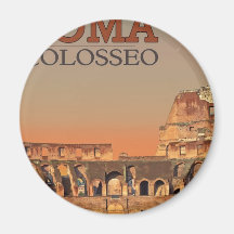 Roma - Colosseum y la luna Imán Para Frigorifico