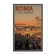 Roma - Colosseum y la luna Postal