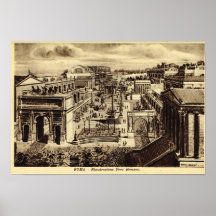 Roma, romano de Foro como era en épocas romanas Poster