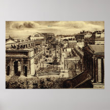 Roma, romano de Foro, la impresión del artista Impresiones