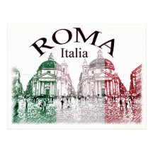 Roma selló tarjetas postales