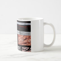romance abstracto del diseño taza
