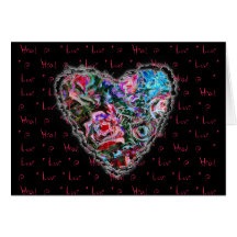 Romance colorido del amor de la tarjeta del día de