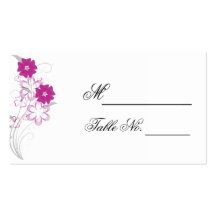 Romance de florecimiento en tarjeta fucsia del lug tarjetas de visita