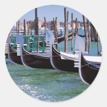 Romance del italiano del ~ de los barcos de la gón pegatinas redondas