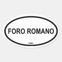 ROMANO DE FORO CALCOMANÍAS ÓVALES PERSONALIZADAS