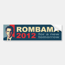 Rombama para el presidente 2012 etiqueta de parachoque