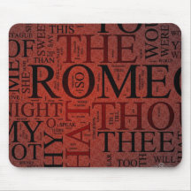 Romeo y Juliet Mousepad (rojo) Tapetes De Raton