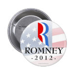 Romney 2012, insignia blanca brillante del botón