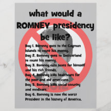 Romney anti flyer personalizado