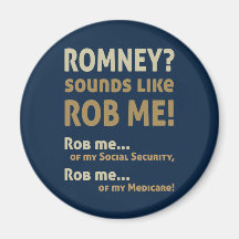 Romney anti "Romney me suena como Rob!" Político Imán Para Frigorifico