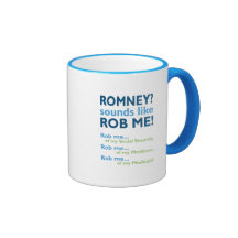¡Romney me suena como Rob! Romney anti político Tazas De Café